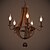 halpa Kattovalaisimet-Ecolight™ 5-Light 50(20&quot;) Candle Style Kattokruunu Puu / bambu Puu / bambu Maalatut maalit Vintage / Retro / Kantri 220-240V / E12 / E14