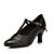 abordables Chaussures de bal, de danse moderne-Femme Modernes Flocage Talon Professionnel Talon Cubain Noir 1 &quot;- 1 3/4&quot; Non Personnalisables
