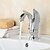 お買い得  浴室・洗面台用水栓金具-バスルームのシンクの蛇口 - 回転可 クロム センターセット 一つ / シングルハンドルつの穴Bath Taps