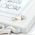 baratos Brincos-Women&#039;s Crystal Stud Earrings European Fashion 18K Gold Plated Pearl Imitation Pearl Earrings Jewelry Gold / Silver For / Imitation Diamond / Rhinestone / Austria Crystal