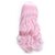 halpa Räätälöidyt peruukit-Synteettiset peruukit Pilailuperuukit Kihara Kardashian Tyyli Otsatukalla Suojuksettomat Peruukki Vaaleanpunainen Pinkki Synteettiset hiukset Naisten Sivuosa Vaaleanpunainen Peruukki Pitkä