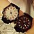levne Módní hodinky-Pánské Dámské Pro páry Módní hodinky Křemenný PU Kapela Vintage Černá