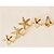 cheap Earrings-Women&#039;s Crystal Stud Earrings Starfish Ladies European Fashion 18K Gold Plated Rhinestone Gold Plated Earrings Jewelry Gold For / Imitation Diamond / Austria Crystal