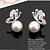 baratos Brincos-Earring Stud Earrings Jewelry Women Alloy / Imitation Pearl 2pcs Silver