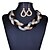 abordables Collier-Boucle d&#039;Oreille Pendantes Colliers Fantaisie Femme Torsadé Collier entrelacé Doré Gros Fantaisie dames Rétro Vintage Noir Violet Rouge Bleu Dorée Gris 42 cm Colliers Tendance Bijoux 1 pc pour Soirée