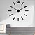 cheap DIY Wall Clocks-Uermerstar Fashion Design Black color Large Wall Clock Home Decor 3D Diy Clock Diameter 39 in