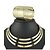 זול סט תכשיטים-סט תכשיטים שרשראות מחרוזת הצהרה נשים חפת מסיבה אלגנטית וינטאג&#039; עגילים תכשיטים זהב עבור 1set