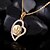 cheap Necklaces-JJL Women&#039;s Fashion Elegant Hollow Out Heart-Shaped 18k Gold-Plated Pendant