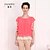 abordables Blusas y camisas de mujer-De las mujeres Blusa Escote Redondo - Raso - Manga Corta