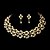 billiga Smyckeset-Dam Guld Klar Smycken Set Guld örhängen Smycken Guld Till Bröllop Party Speciellt Tillfälle Årsdag Födelsedag Förlovning / Gåva