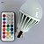 cheap Light Bulbs-LED Globe Bulbs B22 E26 / E27 A80 3 LED Beads High Power LED Dimmable Remote-Controlled Decorative RGB 85-265 V / 1 pc / RoHS