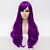 Недорогие Парики из искусственных волос-Искусственные волосы парики Естественные кудри Без шапочки-основы Фиолетовый