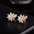 cheap Earrings-JJL Women&#039;s Fashion Pure And Fresh Sunflower 18 k Gold Plated Earring