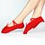 Недорогие Обувь для балета-Жен. Обувь для балета Полотно На плоской подошве На плоской подошве Персонализируемая Танцевальная обувь Черный / Красный / Розовый / Выступление