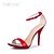 Χαμηλού Κόστους Γυναικεία Σανδάλια-Γυναικεία Παπούτσια Δερματίνη Καλοκαίρι Λουράκι στον Αστράγαλο Τακούνι Στιλέτο Πλατφόρμα Αγκράφα για Φόρεμα Μαύρο Λευκό Κόκκινο