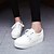 Χαμηλού Κόστους Γυναικεία Sneakers-Γυναικείο Παπούτσια Δερματίνη Άνοιξη Καλοκαίρι Φθινόπωρο Επίπεδο Τακούνι Κορδόνια Για Φόρεμα Λευκό Μαύρο