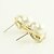 abordables Boucle d&#039;Oreille-Boucle Boucles d&#039;oreille goujon Bijoux 2pcs Alliage / Imitation de perle / Strass Femme Doré / Blanc