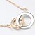 cheap Necklaces-Clear Alloy Rose Gold Necklace Jewelry For Party Anniversary Birthday Gift Causal Daily