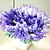 ieftine Flori Artificiale-1 ramură Poliester Plastic Albastru Deschis Față de masă flori Flori artificiale Pagina de decorare Flori de Nuntă