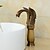 preiswerte Waschbeckenarmaturen-Waschbecken Wasserhahn - Standard Antikes Kupfer Mittellage Ein Loch / Einhand Ein LochBath Taps