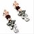 abordables Boucle d&#039;Oreille-Boucles d&#039;oreille goutte Gemme Alliage Mode Bijoux de Luxe Écran couleur Bijoux 2pcs