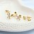 cheap Earrings-Women&#039;s Crystal Stud Earrings Starfish Ladies European Fashion 18K Gold Plated Rhinestone Gold Plated Earrings Jewelry Gold For / Imitation Diamond / Austria Crystal