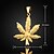 cheap Necklaces-Pendant Necklace Pendant Figaro Maple Leaf Ladies Fashion Gold Plated Yellow Gold Necklace Jewelry For Daily Casual Sports