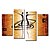 olcso Népszerű művészek olajfestményei-Kézzel festett Absztrakt Bármilyen alakú Négy elem Vászon Hang festett olajfestmény For lakberendezési
