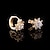 cheap Earrings-JJL Women&#039;s Fashion Pure And Fresh Sunflower 18 k Gold Plated Earring