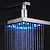 cheap Shower Heads-Contemporary Rain Shower,Wall Mounted Chrome Finish LED Color Changes with Water Temperature Rainfall Shower Top Spray
