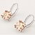 abordables Boucles d&#039;oreilles-Boucles d&#039;oreille Clou Boucles d&#039;oreilles à levier For Femme Zircon Mariage Mascarade Soirée de Fiançailles Laiton Zircon Zirconium Solitaire Taille émeraude Blanc Violet