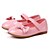 זול נעלי בנות-בנות נעליים דמוי עור אביב קיץ נוחות שטוחות פפיון / סקוטש ל לבן / אדום / ורוד