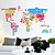 cheap Wall Stickers-Fashion Shapes Wall Stickers Map Wall Stickers Decorative Wall Stickers, Vinyl Home Decoration Wall Decal Wall