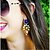 cheap Earrings-Women&#039;s Crystal Citrine Drop Earrings Dangle Earrings Dangling Dangle Statement Ladies Colorful Fashion Vintage European Earrings Jewelry Red / Pink For