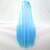 cheap Costume Wigs-New Anime Cosplay Blue Long Straight Hair Wig 80CM