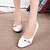 cheap Women&#039;s Heels-Women&#039;s Shoes Chunky Heel Round Toe Pumps/Heels Dress Black/White