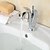 abordables Grifería para lavabos-Baño grifo del fregadero - Rotativo Cromo Conjunto Central 1 Orificio / Sola manija Un agujeroBath Taps