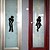 cheap Wall Stickers-Wall Stickers Wall Decals Style Men And Women Toilet Bathroom Decoration PVC Wall Stickers