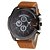 Недорогие Relógio Estilo Militar-JUBAOLI Men&#039;s Wrist Watch Aviation Watch Quartz Oversized Calendar / date / day Leather Brown / Khaki Analog - White Black Red