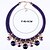 cheap Necklaces-Women&#039;s Crystal Statement Necklace Bib Round Cut Statement Ladies Vintage Fashion Synthetic Gemstones Crystal Black Purple Red Blue Necklace Jewelry For Party Special Occasion Birthday