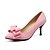 cheap Women&#039;s Heels-Women&#039;s Shoes Leatherette Spring Summer Fall Winter Stiletto Heel Bowknot for Wedding Casual Dress Black Red Pink Burgundy