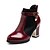 cheap Women&#039;s Boots-Women&#039;s Boots Block Heel Boots Booties Ankle Boots Zipper Chunky Heel Casual Dress Office &amp; Career Patent Leather Fall Winter White Black Burgundy / Booties / Ankle Boots / Booties / Ankle Boots