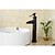 abordables Robinetteries de lavabo-Robinet lavabo - Jet pluie Bronze huilé Set de centre 1 trou / Mitigeur un trouBath Taps