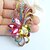 cheap Brooches-2.56 Inch Gold-tone Multicolor Rhinestone Crystal Flower Brooch Pendant Art Decorations