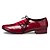 cheap Latin Shoes-Men‘s Dance Shoes Tap Flocking Flat Heel Red