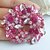 cheap Brooches-2.17 Inch Gold-tone Pink Rhinestone Crystal Flower Brooch Pendant Art Decorations