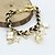 cheap Bracelets-Crystal Chain Bracelet Party Work Casual Vintage European 18K Gold Plated Bracelet Jewelry White / Black / Pink For / Imitation Diamond / Austria Crystal