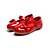 preiswerte Mädchenschuhe-Mädchen Schuhe Kunstleder Frühling Sommer Komfort Flache Schuhe Schleife / Klettverschluss für Weiß / Rot / Rosa