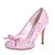 cheap Wedding Shoes-Women&#039;s Lace Spring / Summer Wedding Shoes Stiletto Heel Pointed Toe Lace Black / Pink / Ivory / Party &amp; Evening