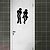 cheap Wall Stickers-Wall Stickers Wall Decals Style Men And Women Toilet Bathroom Decoration PVC Wall Stickers